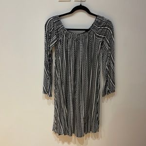 Black and white flowy dress